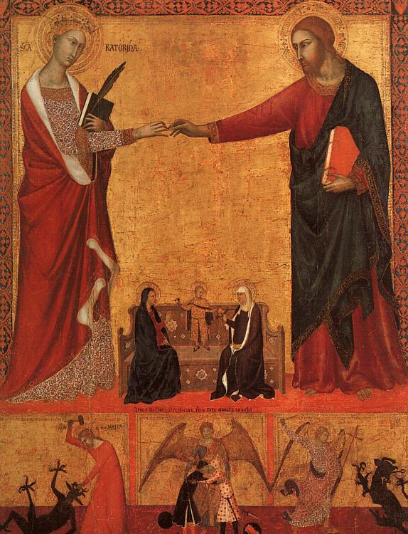 Barna da Siena The Mystical Marriage of St.Catherine France oil painting art